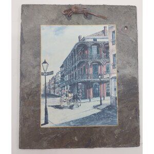 Knut Engelhardt Royal St New Orleans Historic Slate Art Print Vintage Decor